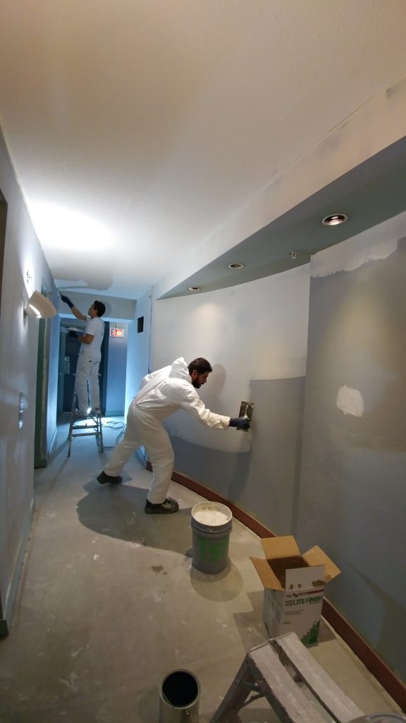 Drywall skim coating