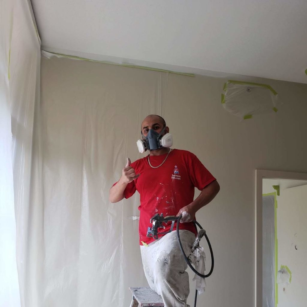 Interior Ceiling Spray Painting